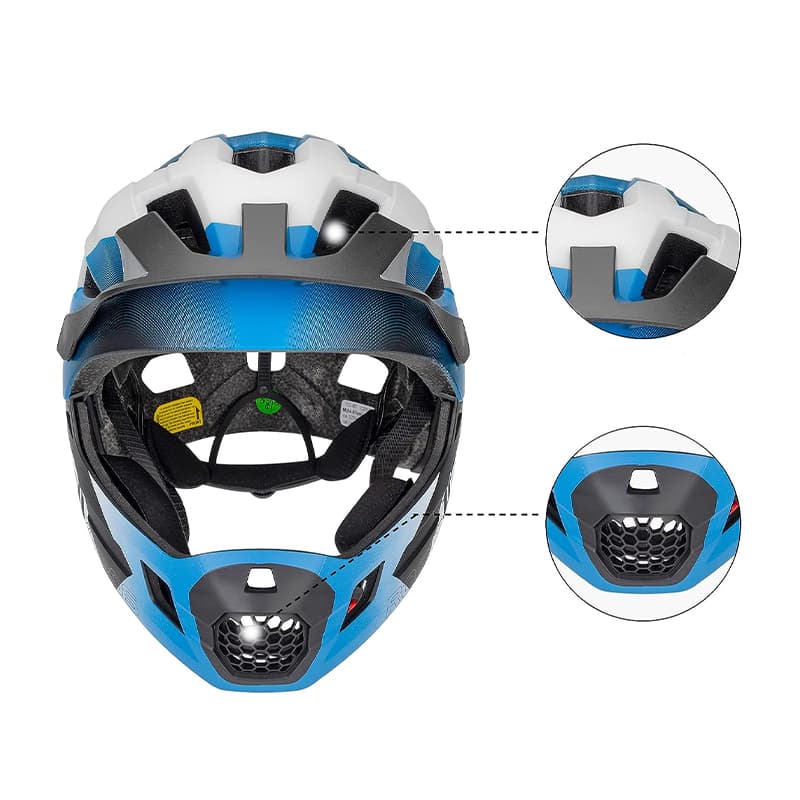 ROCKBROS Kinderhelm BMX MTB Downhill Helm mit Abnehmbarem