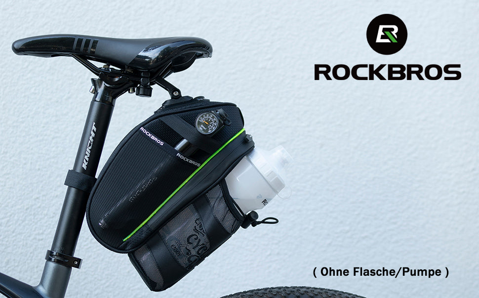 ROCKBROS Kratzfest Fahrrad Satteltasche mit Flaschenhalter 1,5L Details