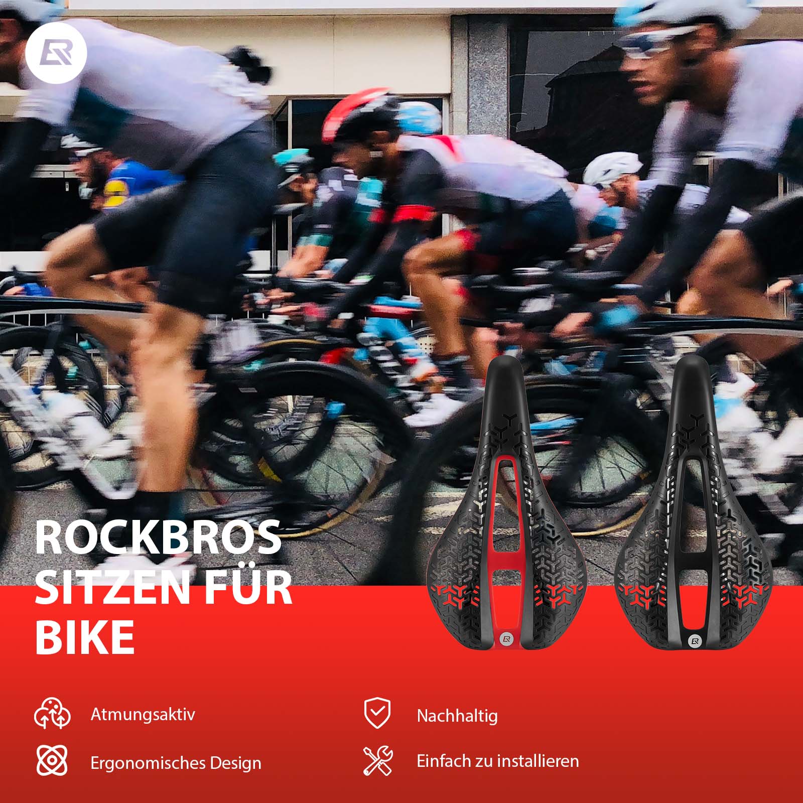 ROCKBROS Leicht Ergonomischer Fahrrad Sattel Details