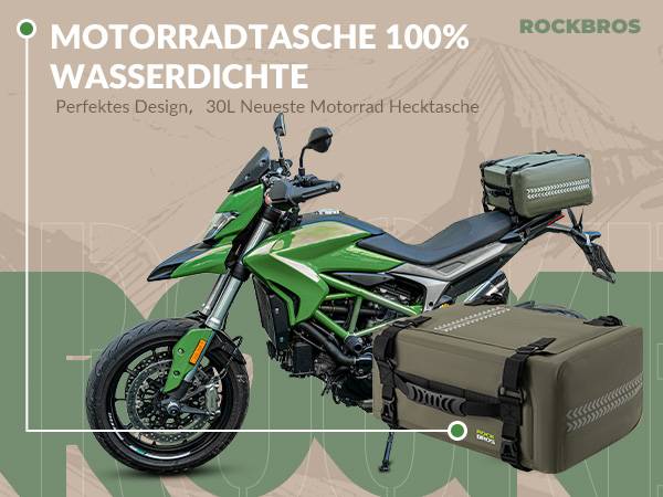 ROCKBROS Motorrad Hecktasche 100% Wasserdichte Motorrad