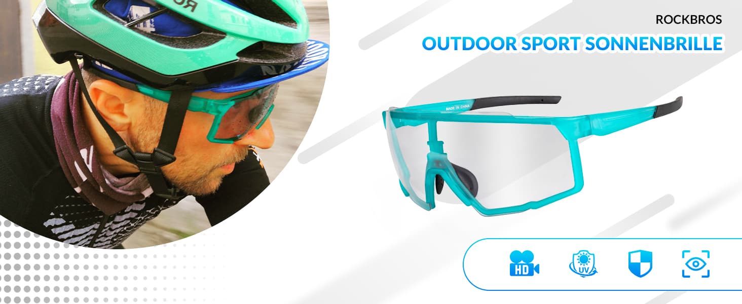 ROCKBROS-Photochrome-Brille-HD-Fahrradbrille-für-Outdoor-Aktivitäten-Blau-Detail