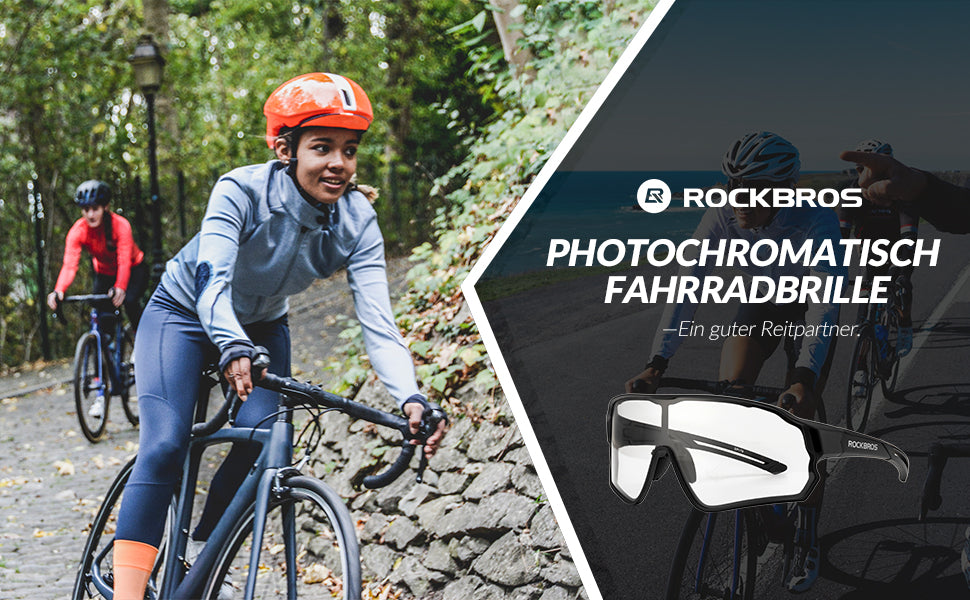 ROCKBROS Photochrome Sonnenbrille Fahrradbrille UV400-Schutz Unisex Details
