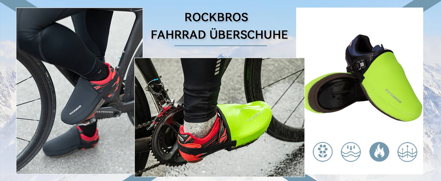 ROCKBROS Radsport Überschuhe Wasserdicht Kevlar Fahrrad Shoe Cover Details