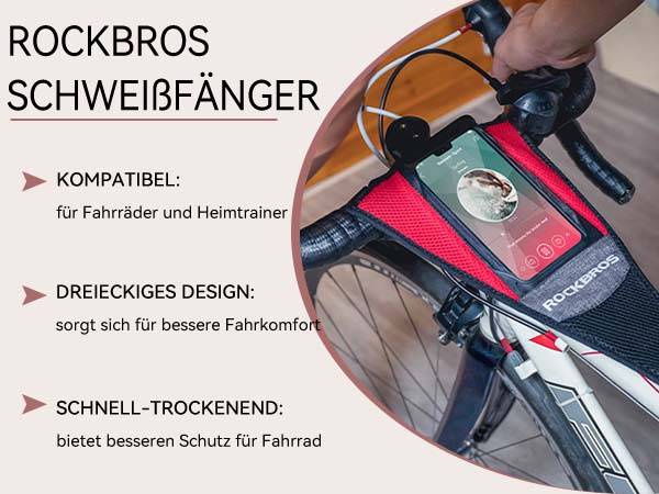 ROCKBROS Schweißfänger für Rollentrainer Fahrrad Rollentrainerzubehör Details