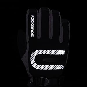 ROCKBROS Skihandschuhe 2 in 1 Winddicht Warme Handschuhe Schwarz M-2XL Details