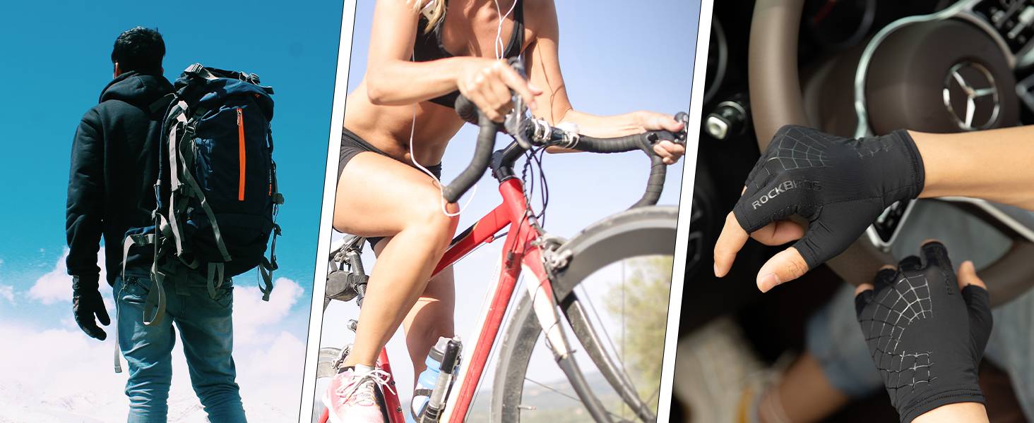 ROCKBROS Sommer atmungsaktive Sport-Radhandschuhe für Männer und Frauen Details