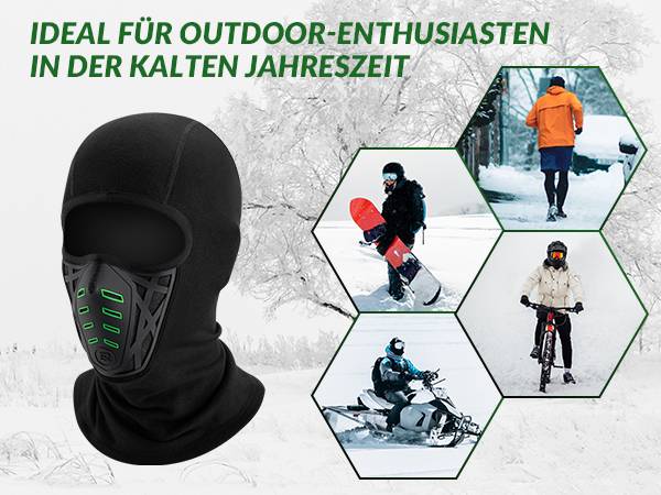 ROCKBROS Sturmhaube Balaclava Winter Motorrad Atmungsaktiv Winddicht Warm Details