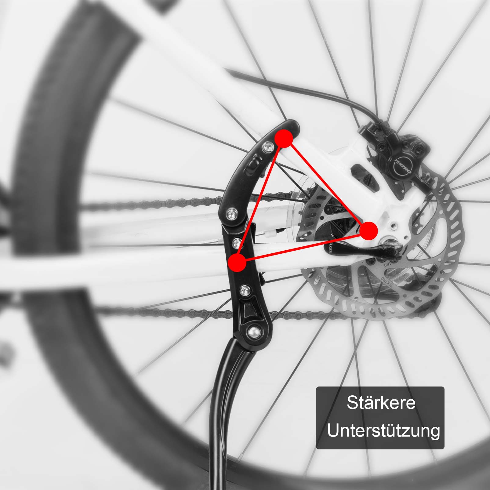 ROCKBROS Verstellbar Fahrradständer Seitenständer für 24 29 Zoll MTB Details