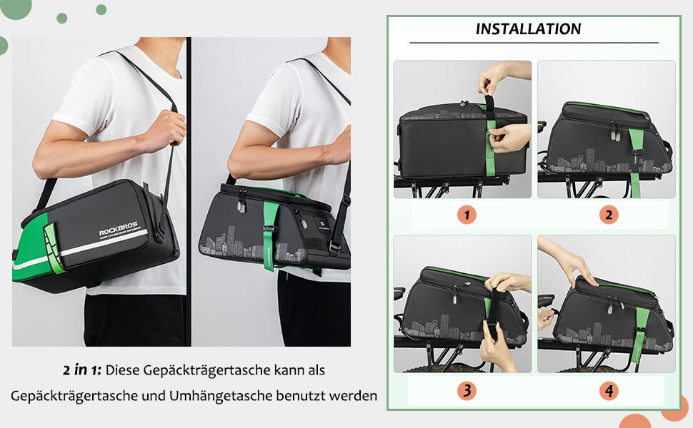 ROCKBROS Wasserdichte Gepäckträgertasche Für Fahrrad