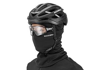 ROCKBROS Winter Balaclava Fahrrad Face mit Brillenloch Unisex Schwarz Details