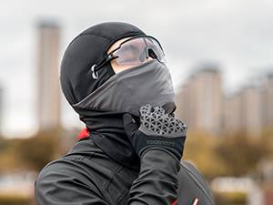 ROCKBROS Winter Balaclava Fahrrad Face mit Brillenloch Unisex Schwarz Details