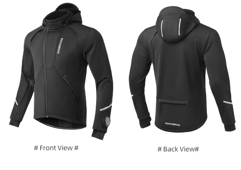 ROCKBROS winter cycling jacket windproof jacket for TPU makes touchscreen details