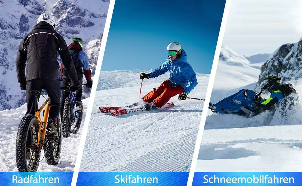 ROCKBROS Winter Skihandschuhe Wiederaufladbare Beheizte Handschuhe Schwarz Details