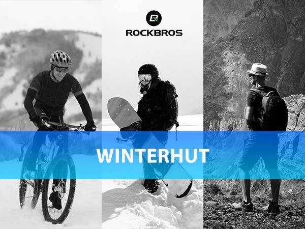 ROCKBROS Wintermütze Strickmütze Fahrradkappe Helm Unisex Schwarz Details