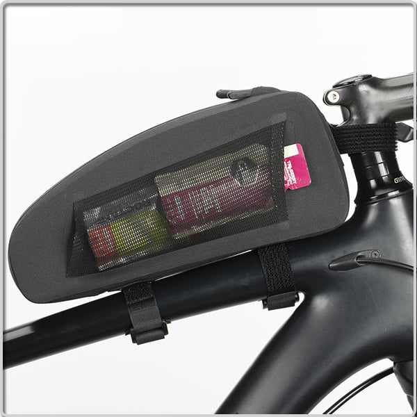 ROCKBROS wasserdichte Oberrohrtasche für Fahrrad 1L-1.6 L Schwarz Details