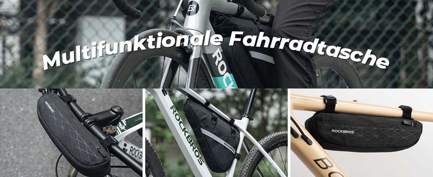 ROCKBROS Fahrradtasche Set 2-in-1 Abnehmbare Rahmentasche 1,3 L+0,7 L Schwarz-Details (7).jpg__PID:1bb36a6e-4a9e-4dab-8d28-a720177a4282