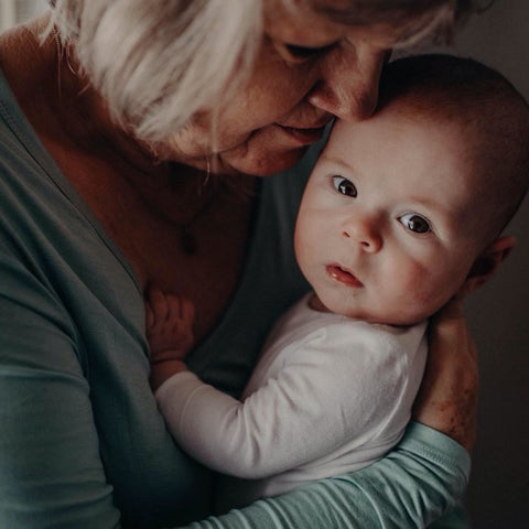 Anneke with her prem granddaughter Sienna