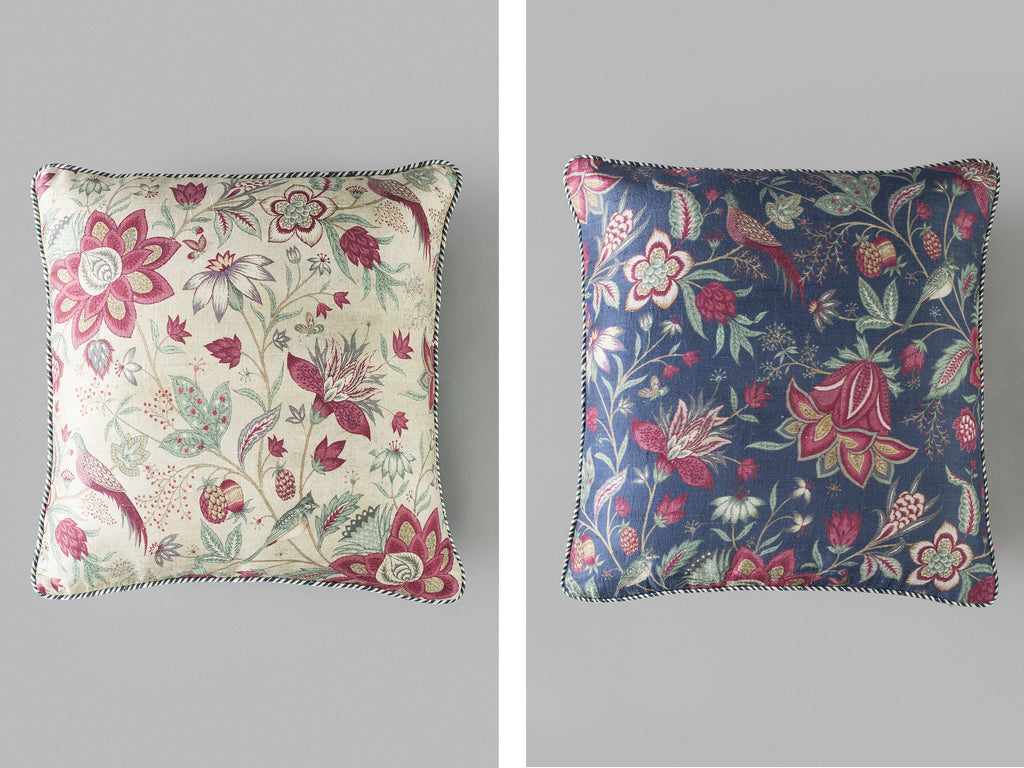 Chintz print cushions