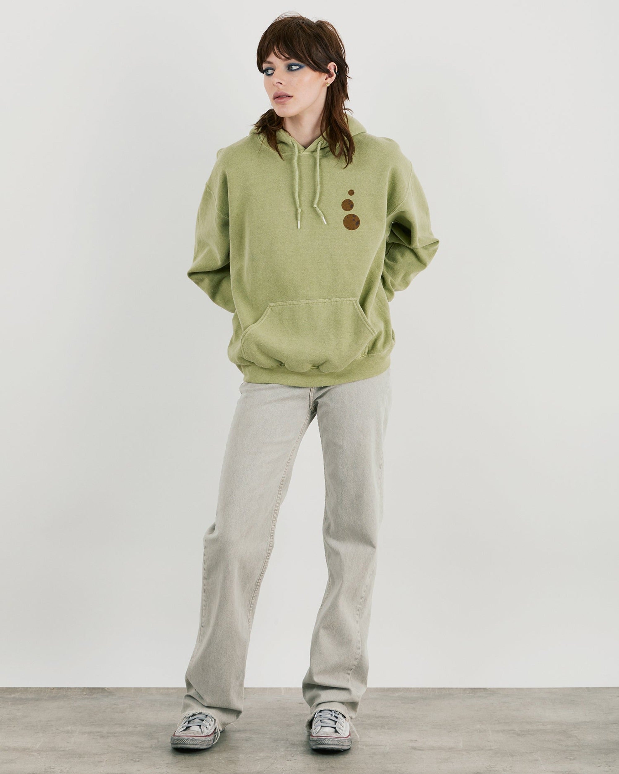 Girl Scout Oversized Drawstring Hoodie With Graphic In Green