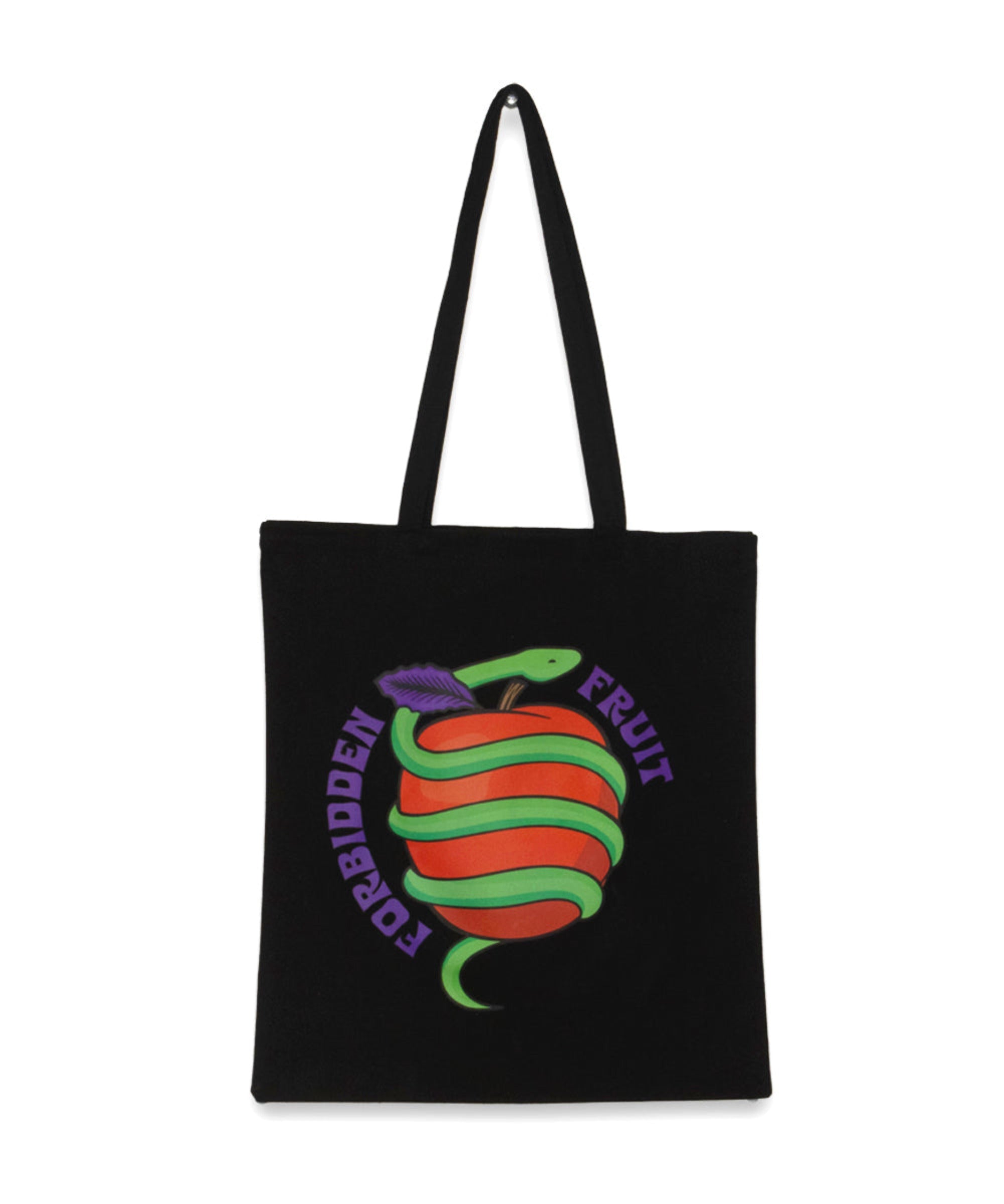 Forbidden Tote Bag With Graphic Print In Black