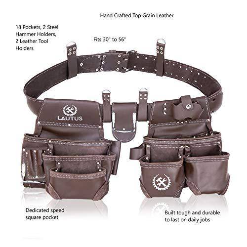 Oiled Tanned Tool Belt with Suspender Vest