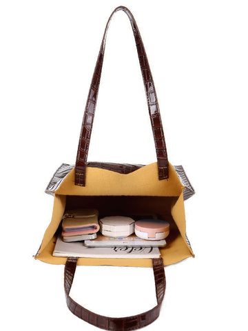 Olivia Mark - Croc Embossed Tote Bag  - Women Tote Bags