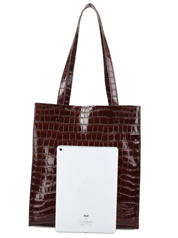 Olivia Mark - Croc Embossed Tote Bag  - Women Tote Bags