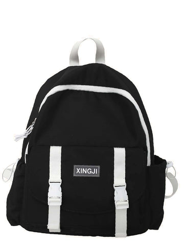 Olivia Mark - Contrast Binding Knot Decor Large Capacity Backpack  - Women Backpacks