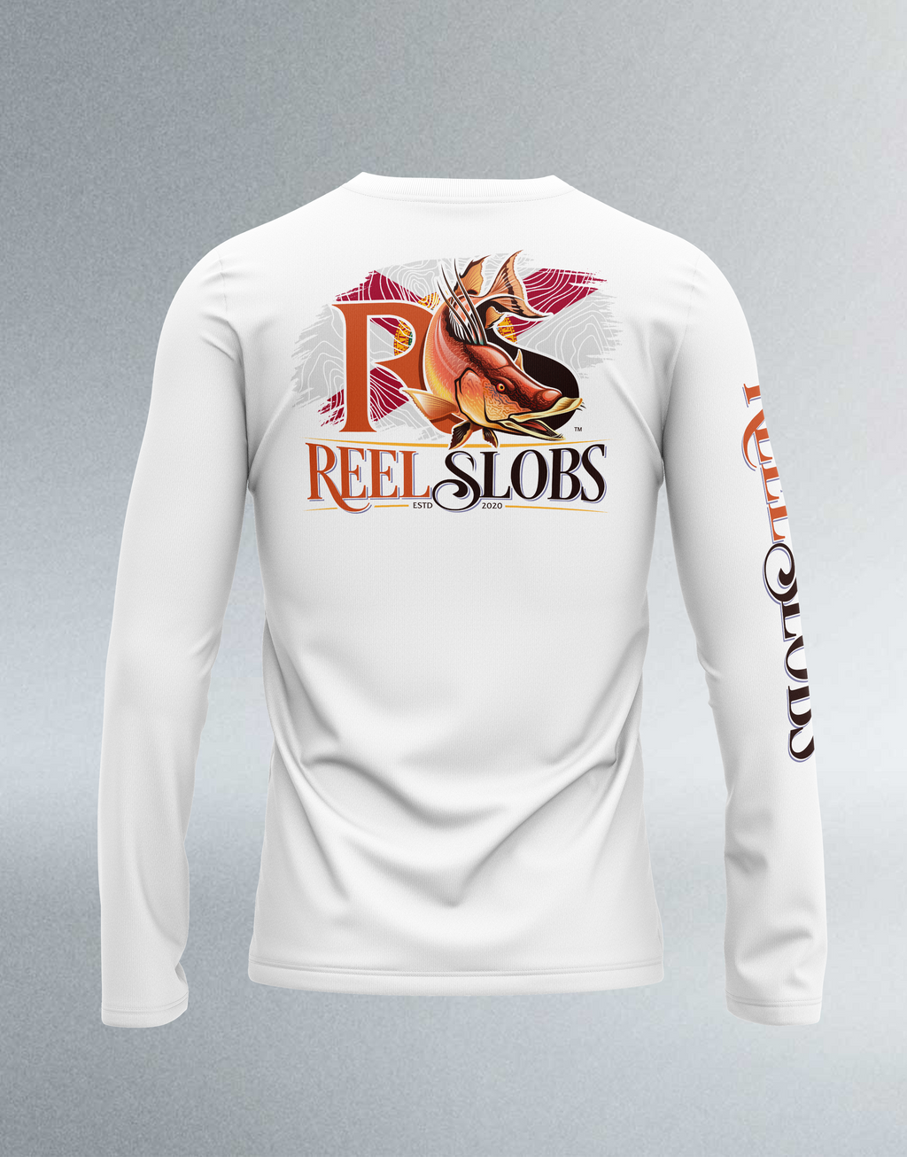 Florida Redfish Long Sleeve Performance Fishing Shirt 3XL / White