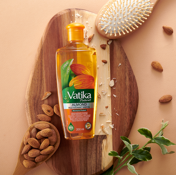 Dabur Vatika Almond Multivitamin Hair Oil Moisture Protect  Multivitamin Almond  Hair Oil  Makeupuk