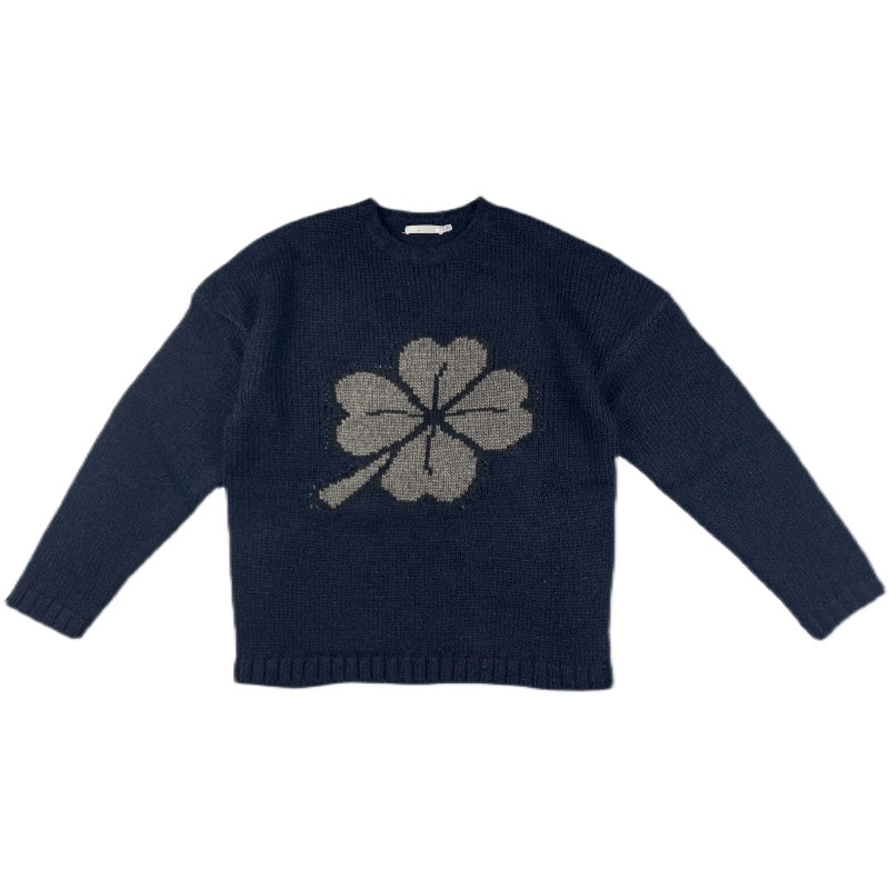 Our legacy 21AW wool lucky clover sweater knitted round neck men