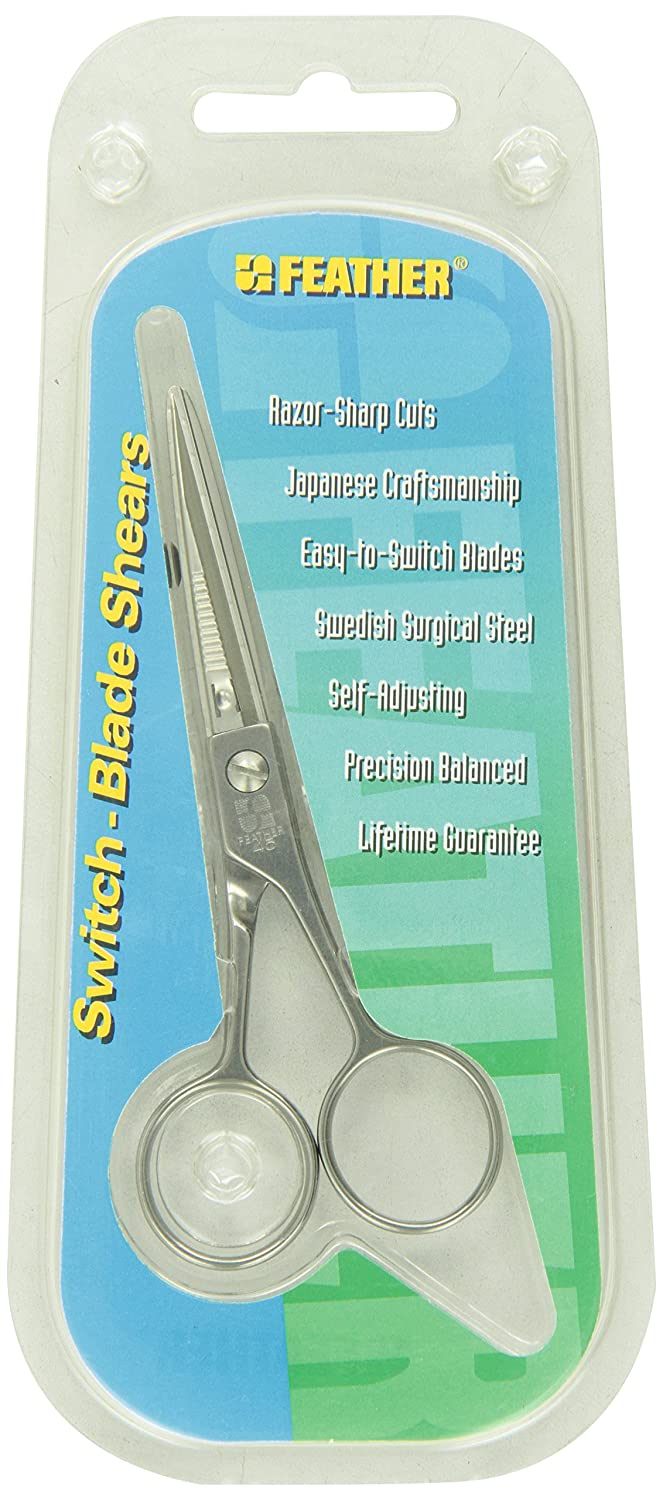 Feather Switch-Blade Shear 5.5 including finger rest- Made in Japan