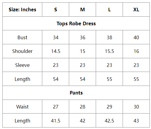 Muslim Women 2 Pieces Set Clothing Printed Gown Tops Robe Dress And Pants