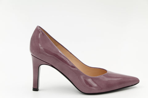 Peter Kaiser Plum Patent pointed toe court shoe