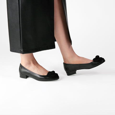 Fabucci-Black-Ballet-Flat- with -lower