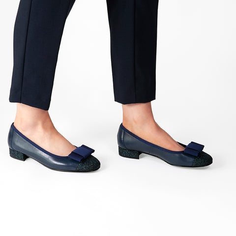 fabucci-navy-leather-Ballet-flat-with-bow