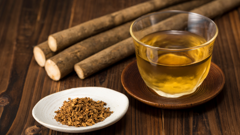 Burdock Root kahwa in a cup