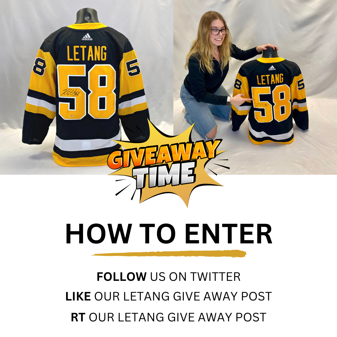 Kris Letang Signed Pittsburgh Penguins Jersey Twitter GIVE AWAY. Frameworth Sports