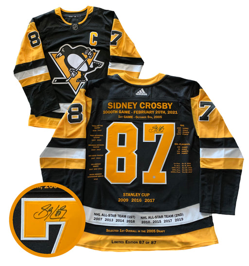 Sidney Crosby Pittsburgh Penguins Adidas Authentic Away NHL Hockey Jer –