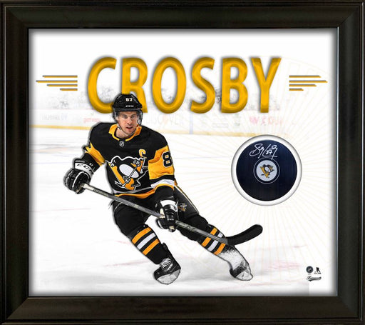 Sidney Crosby Pittsburgh Penguins Signed Framed 2017 Stanley Cup Puck with  8x10 Photo