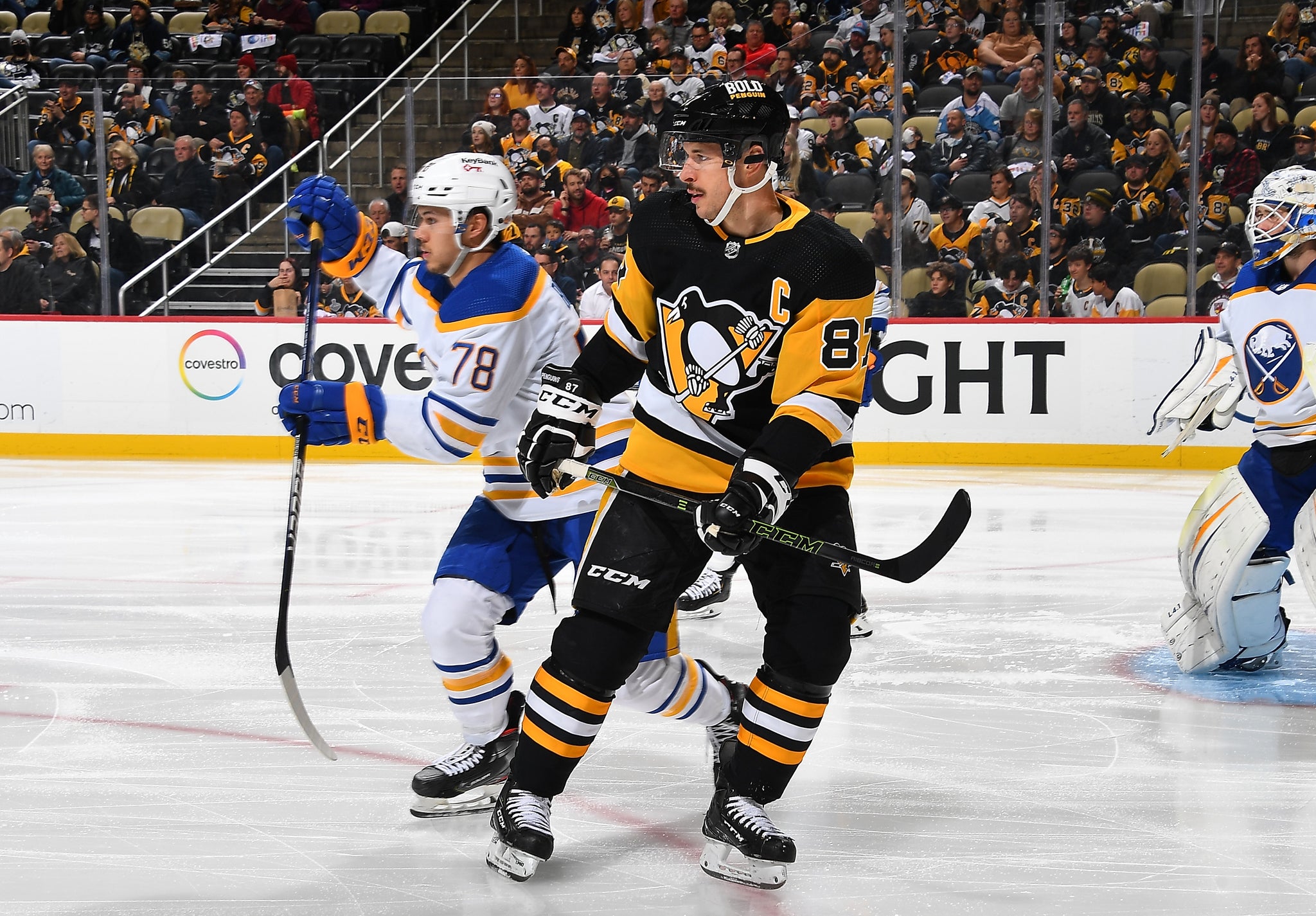 Pittsburgh Penguins Sidney Crosby skates against the Buffalo