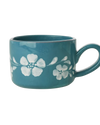 Hand Painted Floral Vine Cappuccino Cup 6.7oz