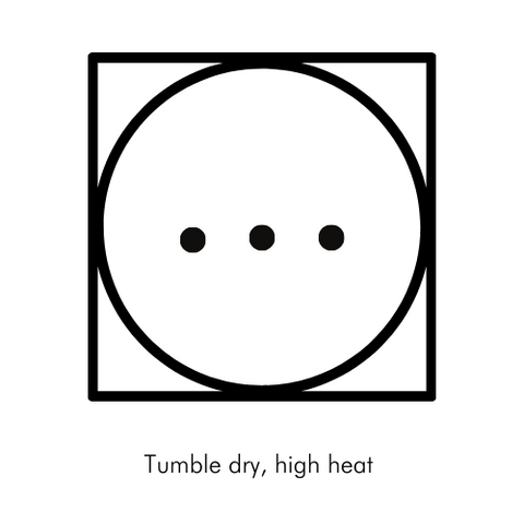 Tumble Dry High Heat Laundry Symbol