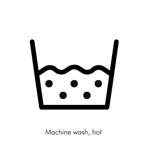 Machine Wash Hot Laundry Icon