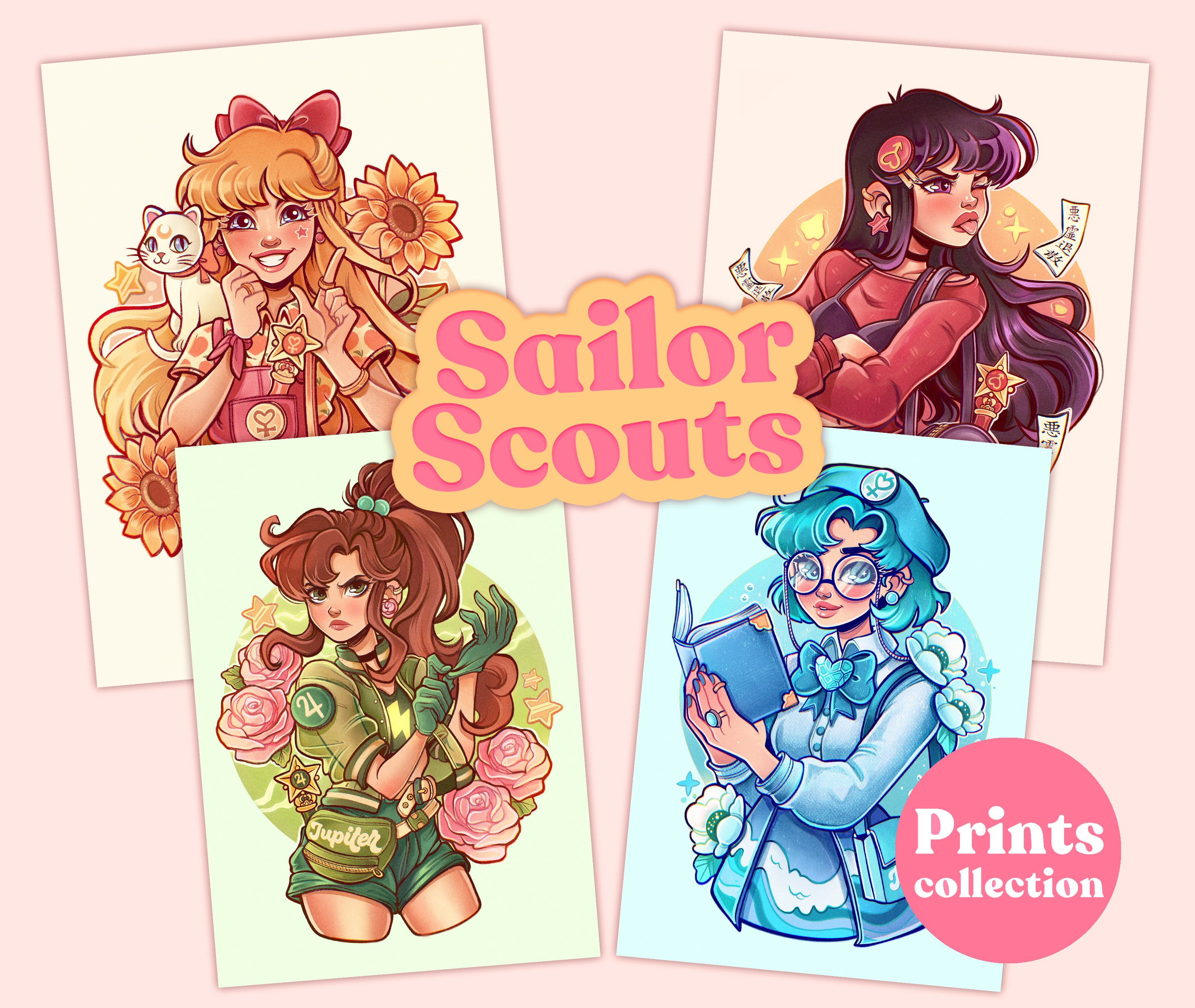 Sailor Scouts \\ Art prints collection | mrsbutterd | Reviews on Judge.me