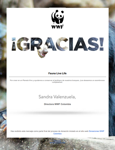 Donación WWF - Fauna