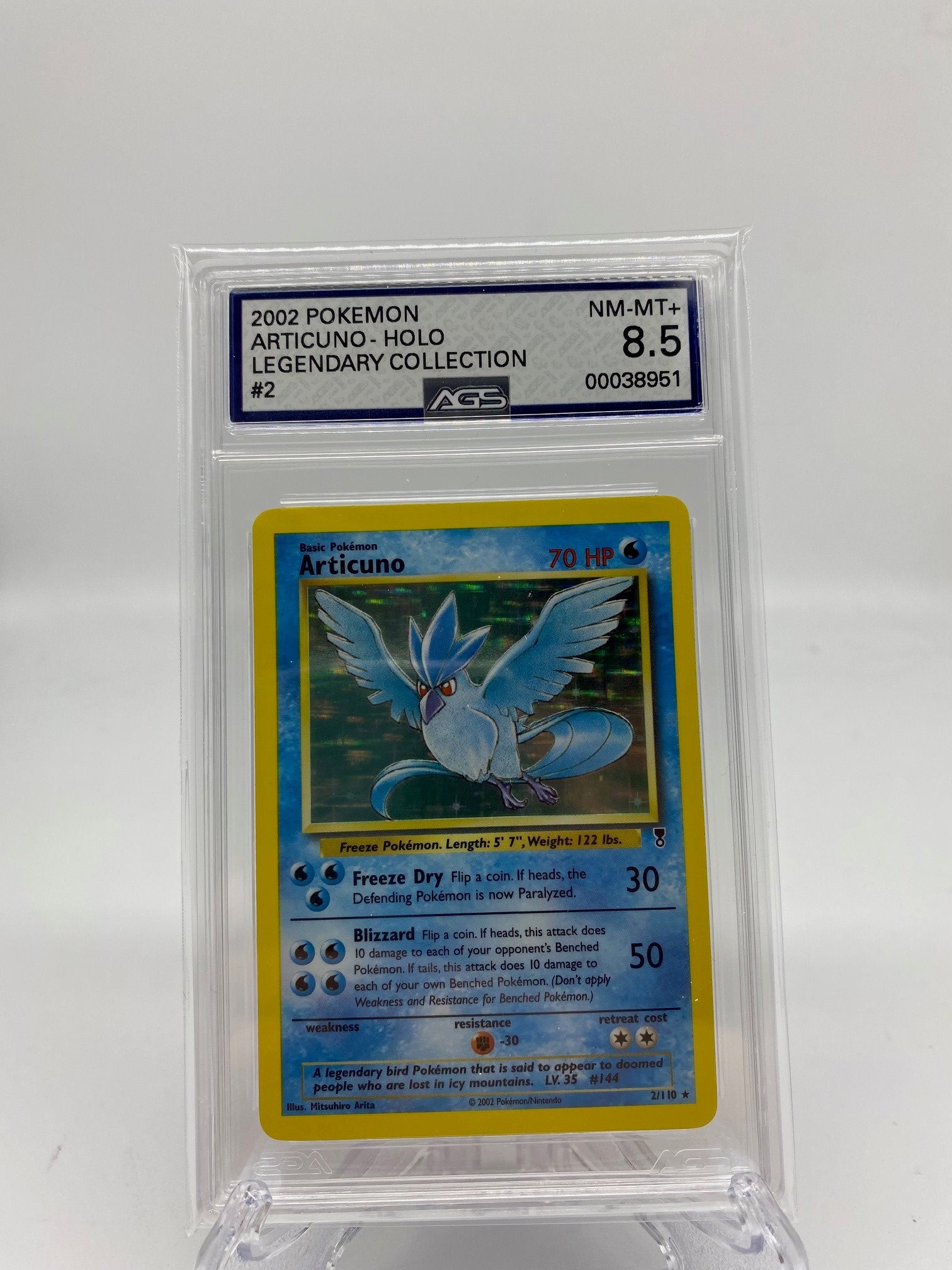 AGS Graded 2002 Pokemon Legendary Collection Holo Articuno 2/110 