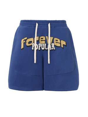 Men's Letter Drawstring Shorts - Quantum Luv