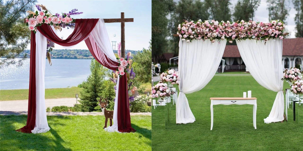 How to use the Wedding Arch Drapes?