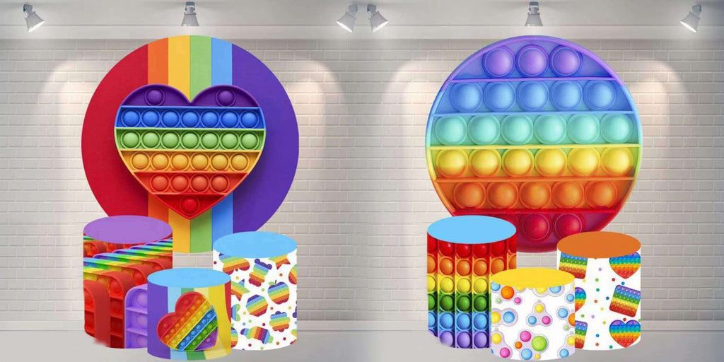 Pop It Themed Party Backdrops